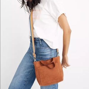 Madewell Small Transport Crossbody in Nubuck Leather: Rainbow Strap Edition